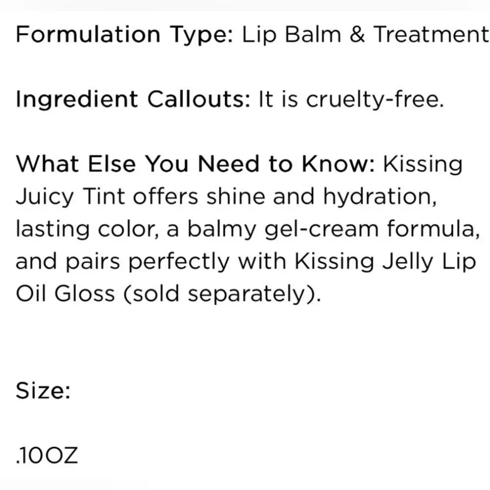 Too Faced Kissing Juicy Tint Lip Balm Cream Soda rosy nude